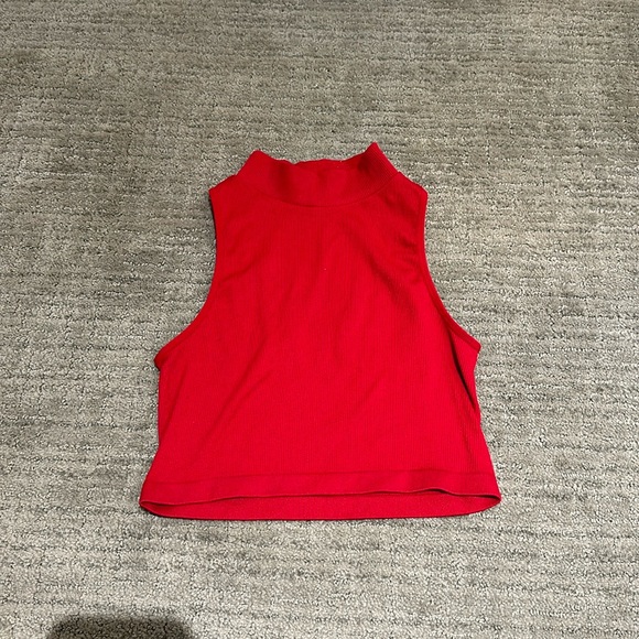 Bozollo red turtle neck tank top - Picture 1 of 2